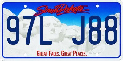SD license plate 97LJ88