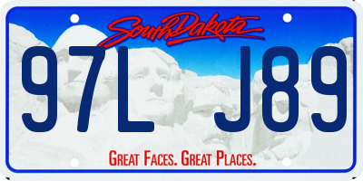 SD license plate 97LJ89