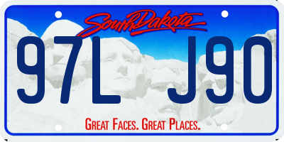 SD license plate 97LJ90