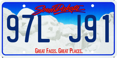 SD license plate 97LJ91