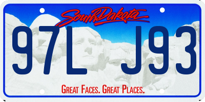 SD license plate 97LJ93