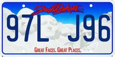 SD license plate 97LJ96