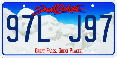 SD license plate 97LJ97