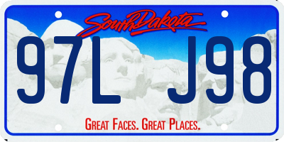 SD license plate 97LJ98