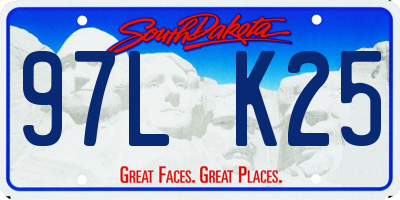 SD license plate 97LK25