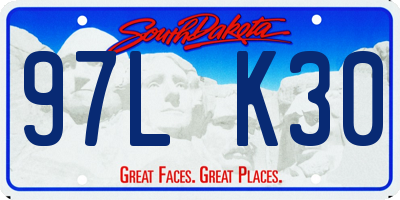 SD license plate 97LK30