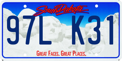 SD license plate 97LK31