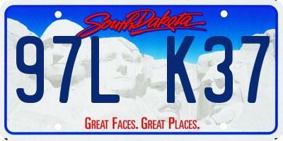 SD license plate 97LK37