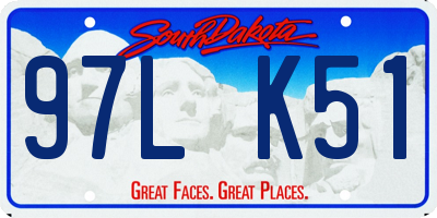 SD license plate 97LK51