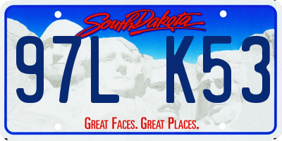 SD license plate 97LK53