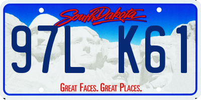 SD license plate 97LK61