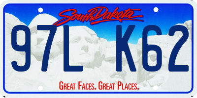 SD license plate 97LK62