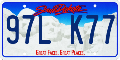 SD license plate 97LK77
