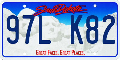 SD license plate 97LK82