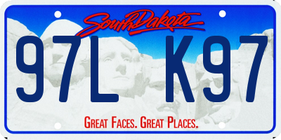 SD license plate 97LK97