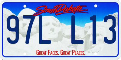 SD license plate 97LL13