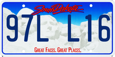 SD license plate 97LL16