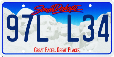 SD license plate 97LL34