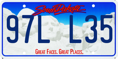 SD license plate 97LL35