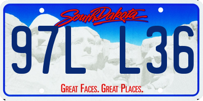 SD license plate 97LL36