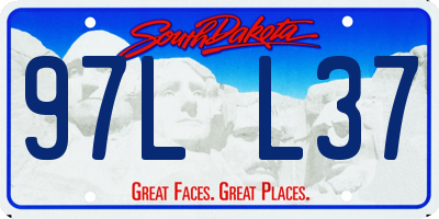 SD license plate 97LL37