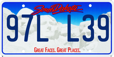 SD license plate 97LL39