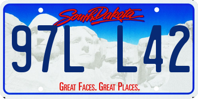 SD license plate 97LL42