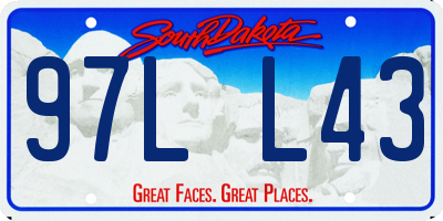 SD license plate 97LL43