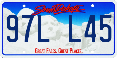 SD license plate 97LL45