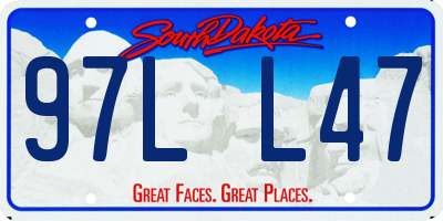 SD license plate 97LL47