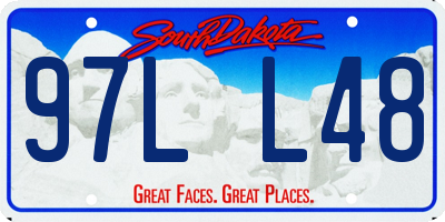 SD license plate 97LL48