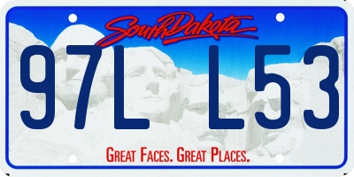 SD license plate 97LL53