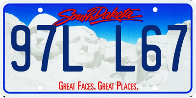 SD license plate 97LL67