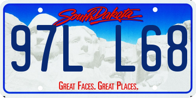 SD license plate 97LL68