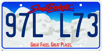 SD license plate 97LL73