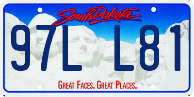 SD license plate 97LL81
