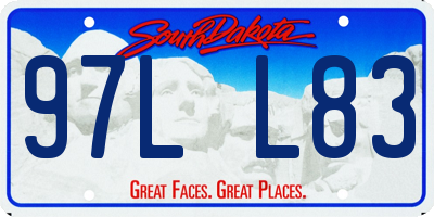 SD license plate 97LL83