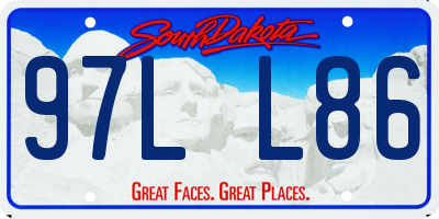 SD license plate 97LL86