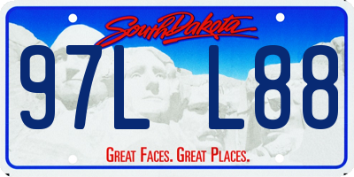 SD license plate 97LL88