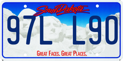 SD license plate 97LL90