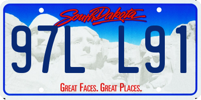 SD license plate 97LL91