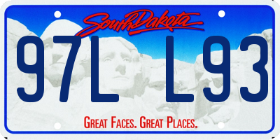 SD license plate 97LL93