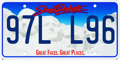 SD license plate 97LL96