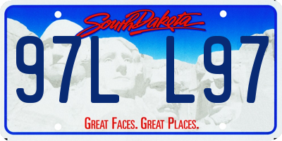 SD license plate 97LL97