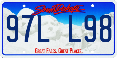 SD license plate 97LL98