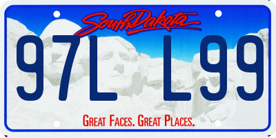 SD license plate 97LL99