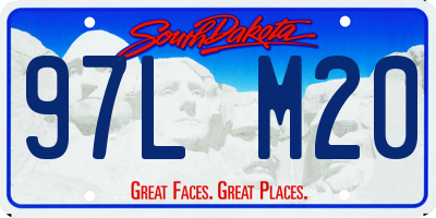 SD license plate 97LM20