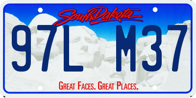 SD license plate 97LM37