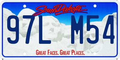 SD license plate 97LM54