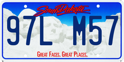 SD license plate 97LM57